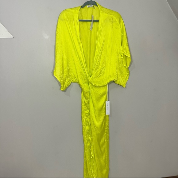 NWT Young Fabulous Broke Neon Wrap Maxi Dress Mermaidcore Siren Resort Vacay - Picture 4 of 15